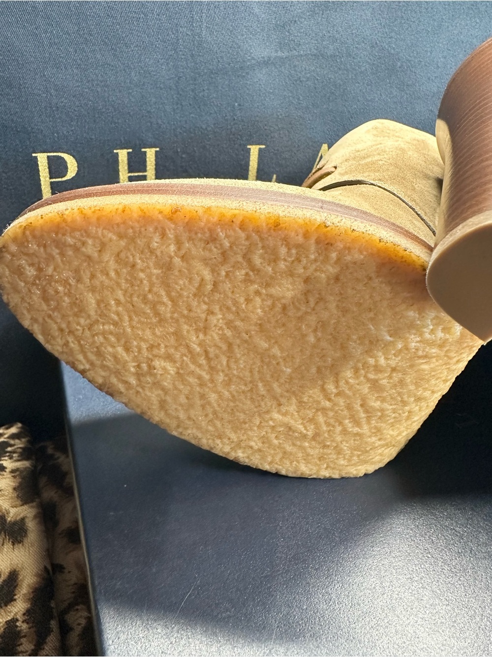 Ralph Lauren Collection Jaylen Greige Calf-Suede Bootie 40B EU/10B US NIB - Picture 12 of 16